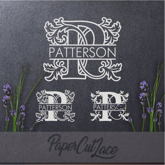 Download P Split Monograms Swirls Letter Svg Files For Cricut Etsy
