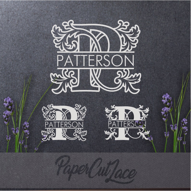 Download P Split Monograms Swirls Letter SVG files for Cricut | Etsy
