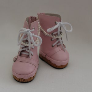 Pink & Pearl Boots (156) Fits 18" Doll  //Free Shipping Available When Combined With Any Other Item//