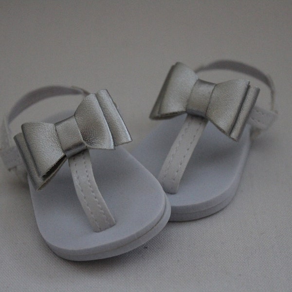 White and Silver Sandals (156) Free Shipping When Combined With Any Other Item