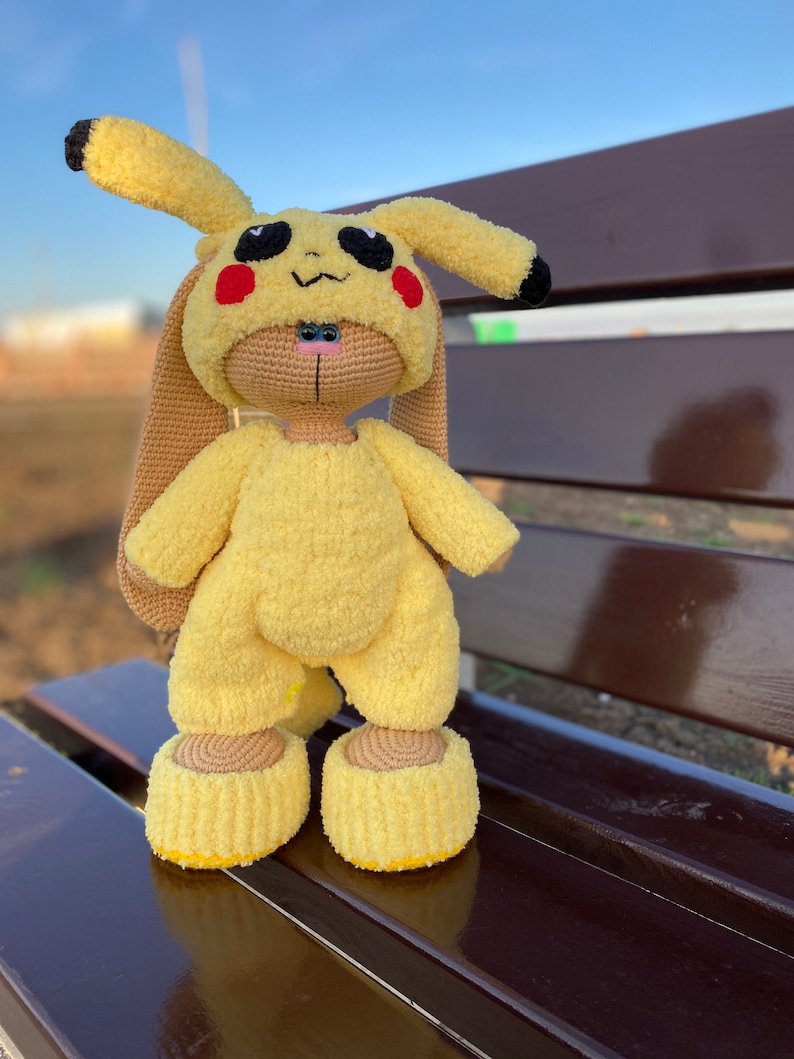 KNITTING PATTERN pdf Tutorial \u00abSun\u00bb clothing set for Molly \\ Mixed Pattern \\ Bunny outfit pattern