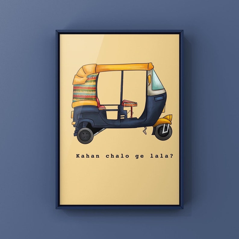Tuk Tuk Rickshaw Wall Art Printable - Etsy