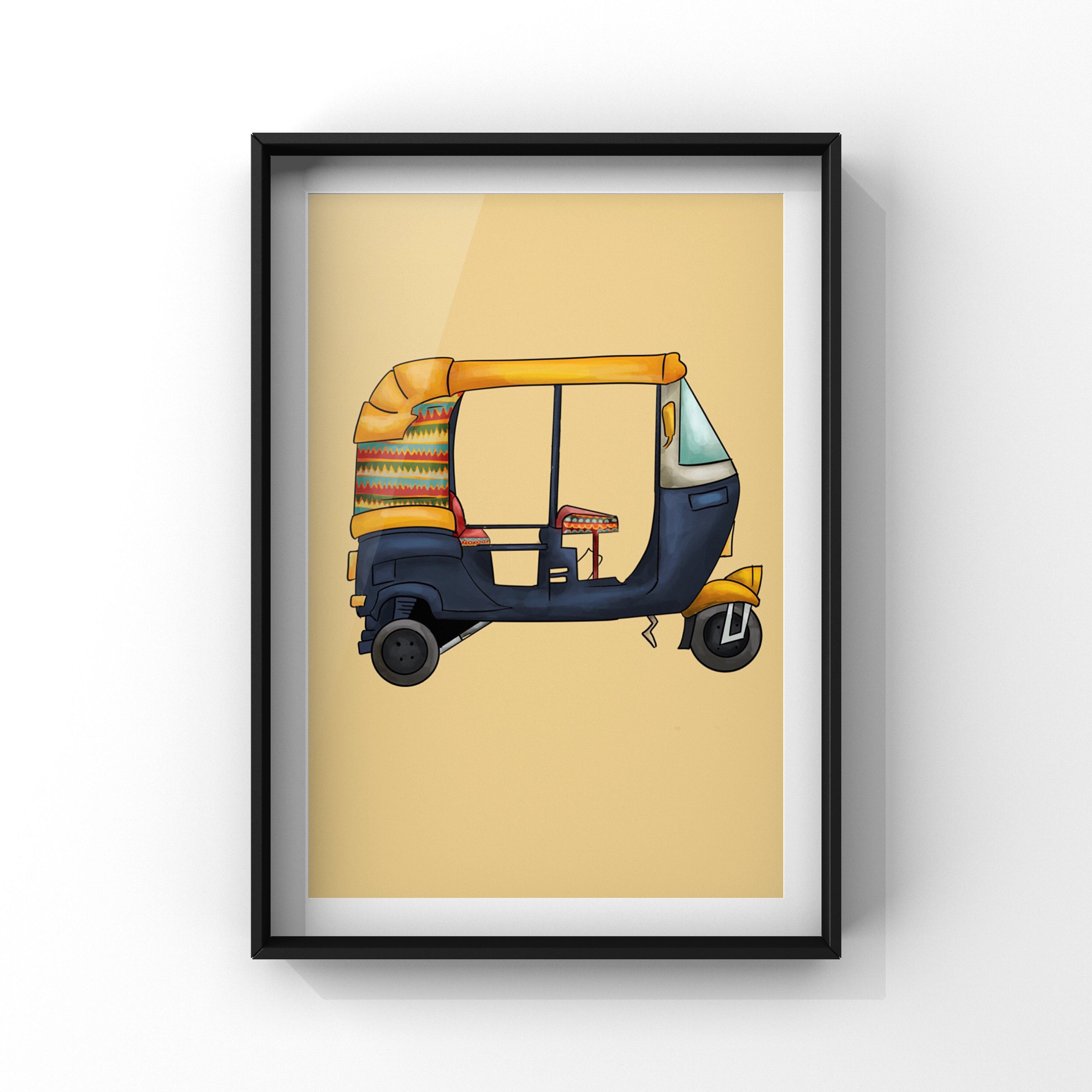 Tuk Tuk Rickshaw Wall Art Printable - Etsy