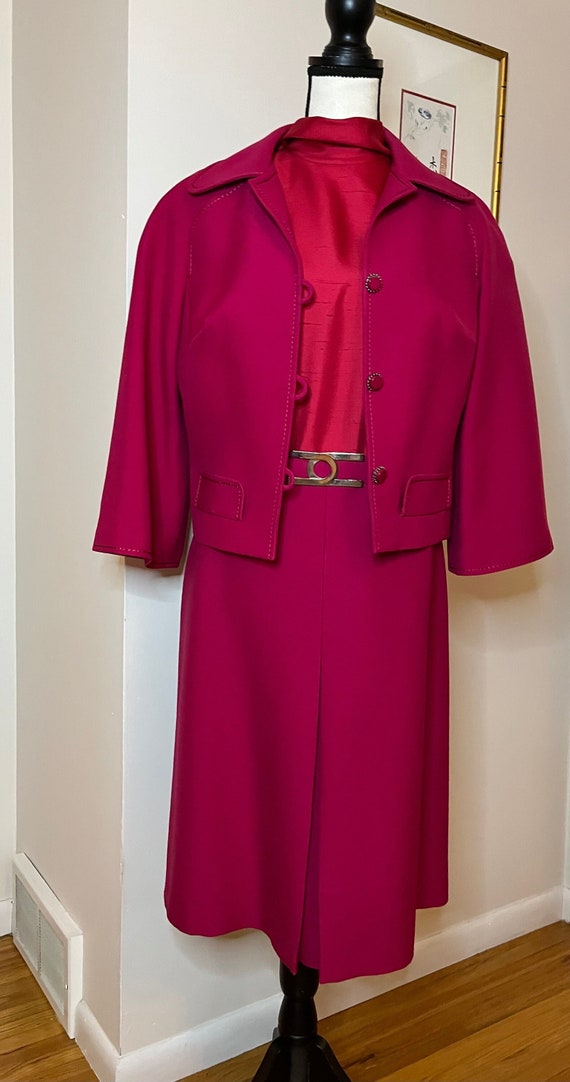 Vintage Radtke & Radtke Magenta Pink 2 piece Long 