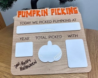 Pumpkin picking wooden board, photo prop, Halloween, Fall decor