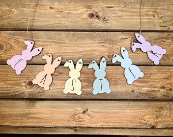 Easter Bunny Garland, Easter Bunting, Easter Decoration, Easter Bunny Decor, Bunny Garland