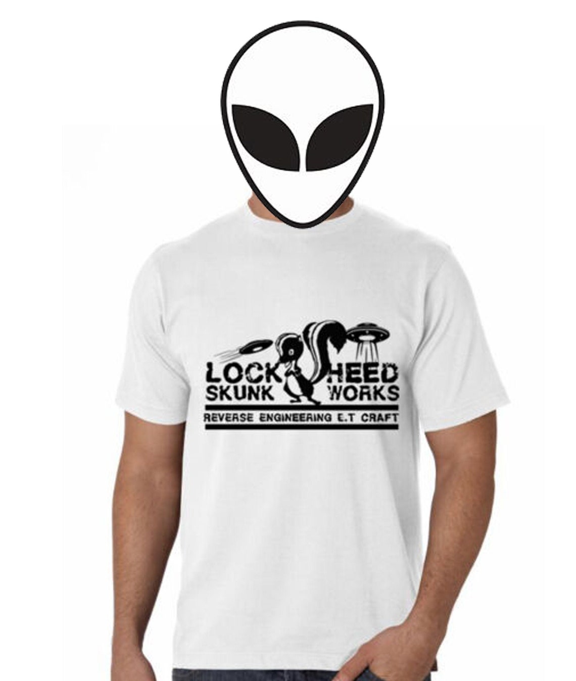 Lockheed skunk works t shirt print map base ufo government | Etsy