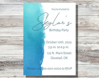 Printable Birthday Invitation, Digital Party Invite, Party Invitations, Invitation Templates, Editable Invitation Template, Birthday Invite