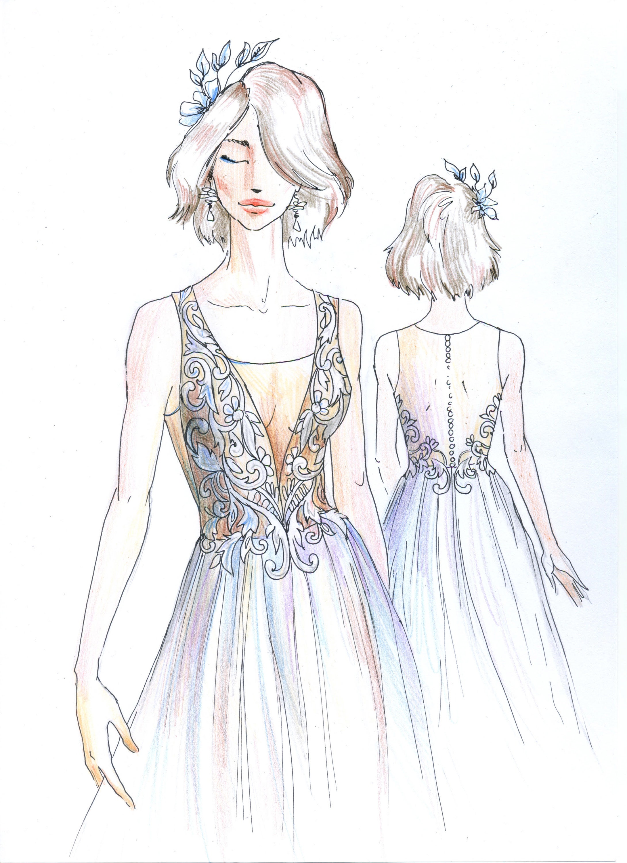 Boceto De Vestido De Novia Boceto Personalizado Boceto De México | :443 Boceto De Vestido De Novia Boceto Personalizado Boceto De México | :443