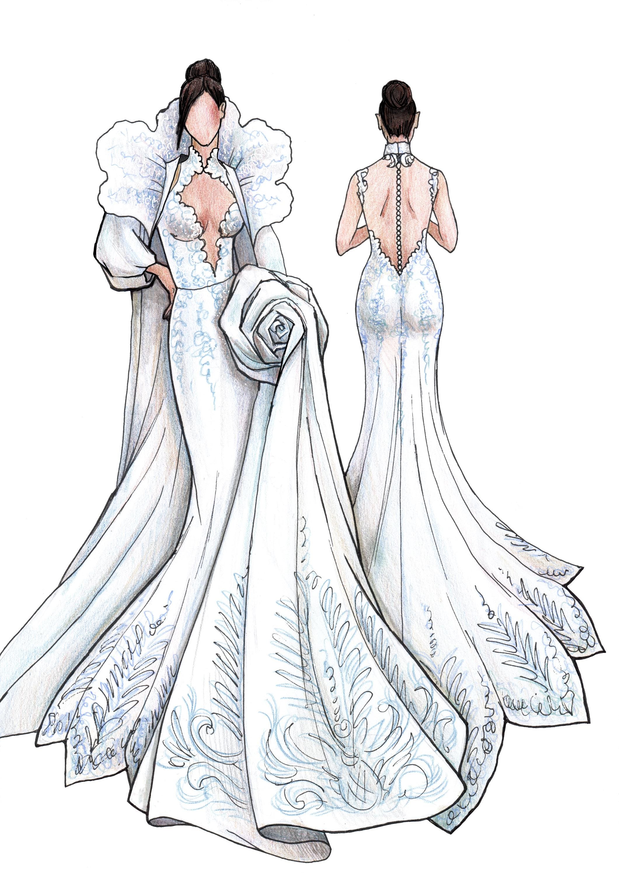 Fashion Illustration Dibujos De Vestidos De Novia Faciles Páginas