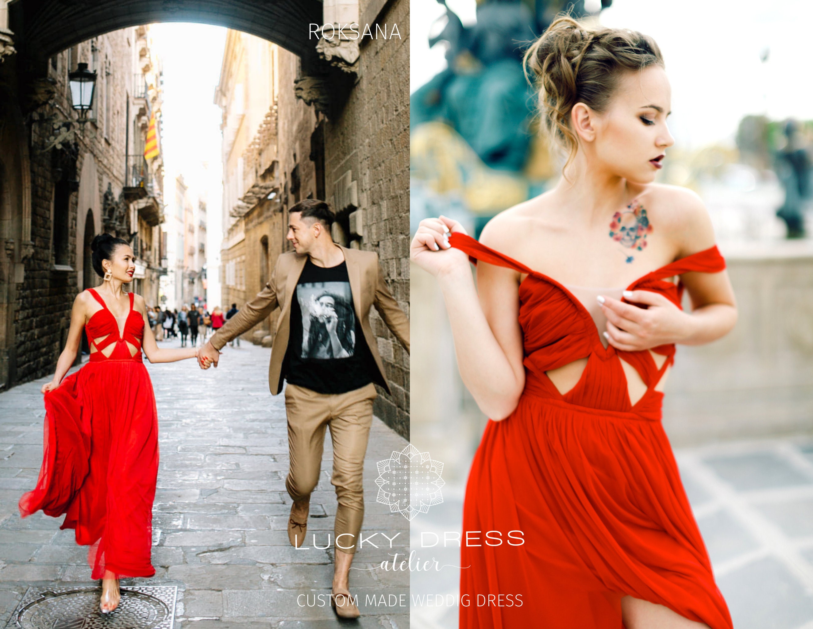 custom evening gown