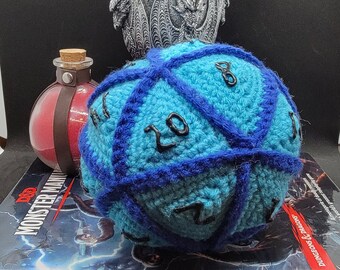 D20 Plushie, Handmade Dice Stuffie