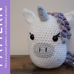 CROCHET PATTERN, Unicorn Mythical Bean Crochet Pattern, Unicorn Amigurumi, Easy Amigurumi Pattern, Mythical Creature Crochet
