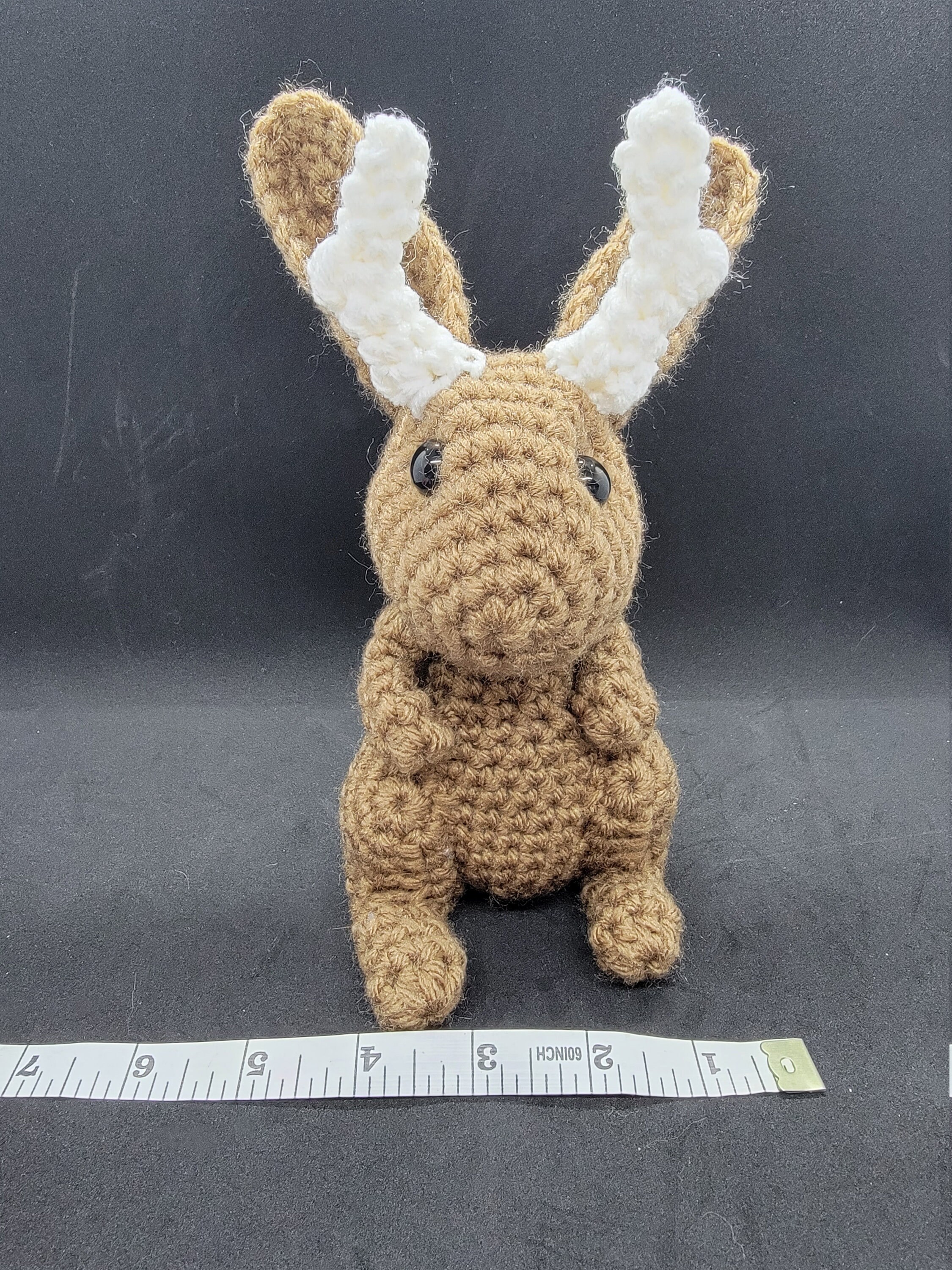Jackalope Plushie, Crochet Rabbit With Antlers - Etsy