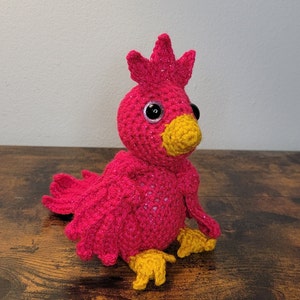 Phoenix Plushie, Pink Phoenix, Mythical Creature, Valentine's Day Gift