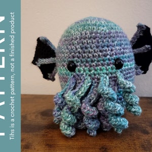 CROCHET PATTERN Cthulhu Plushie, Monster Crochet Pattern, Amigurumi Cthulhu Crochet Pattern, Digital Download