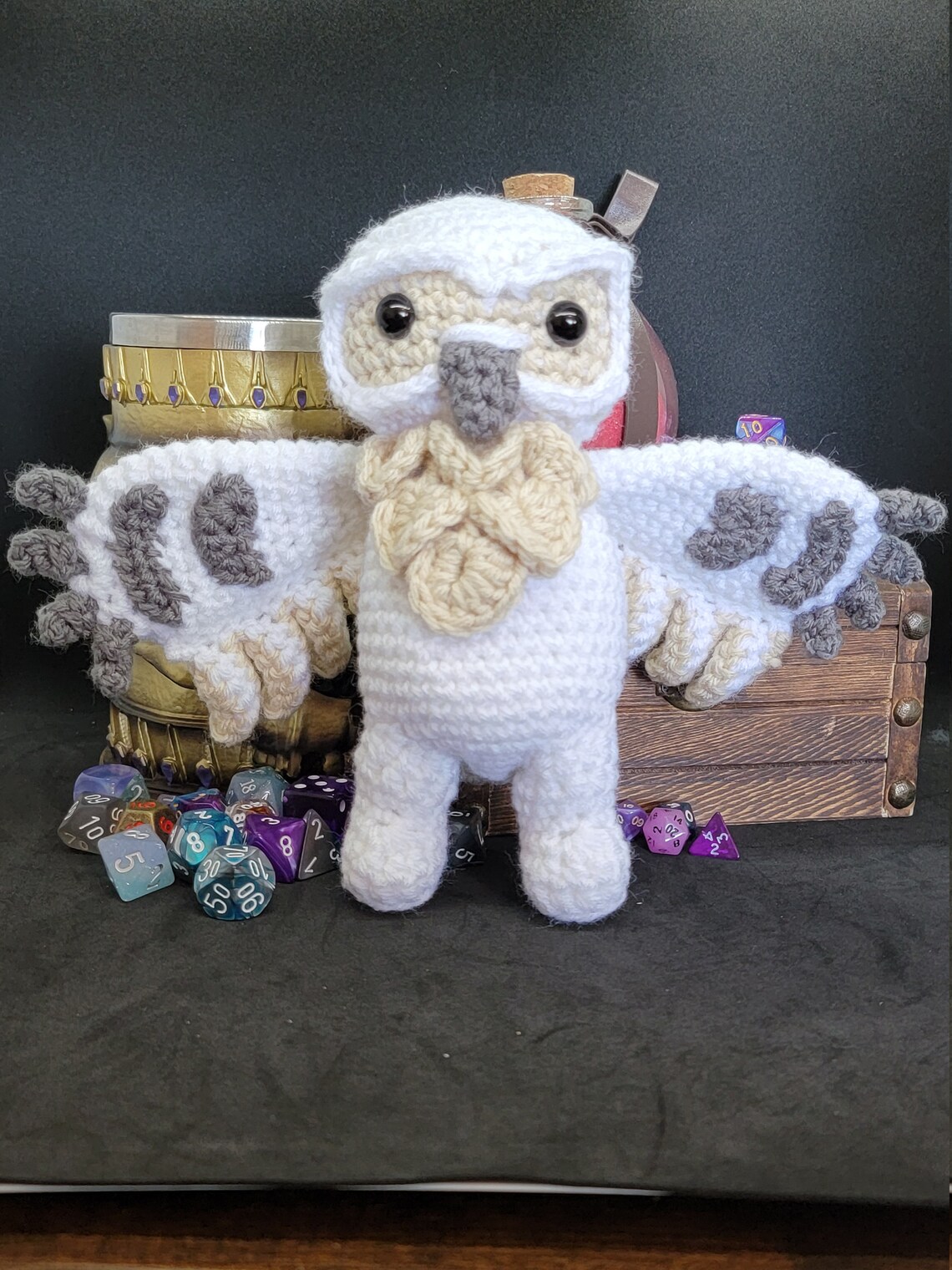 Owlbear Amigurumi Plushie Snowy Owlbear DND Plush | Etsy