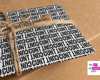Inappropriately Funny Rude Offensive Swear Words Best Friends Cunt Gift Wrapping Paper