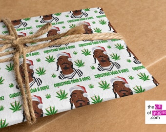 Inappropriately Funny Stoners 420 Stoners Advisory Weed Related Birthday Christmas or Any Gift Wrapping Paper