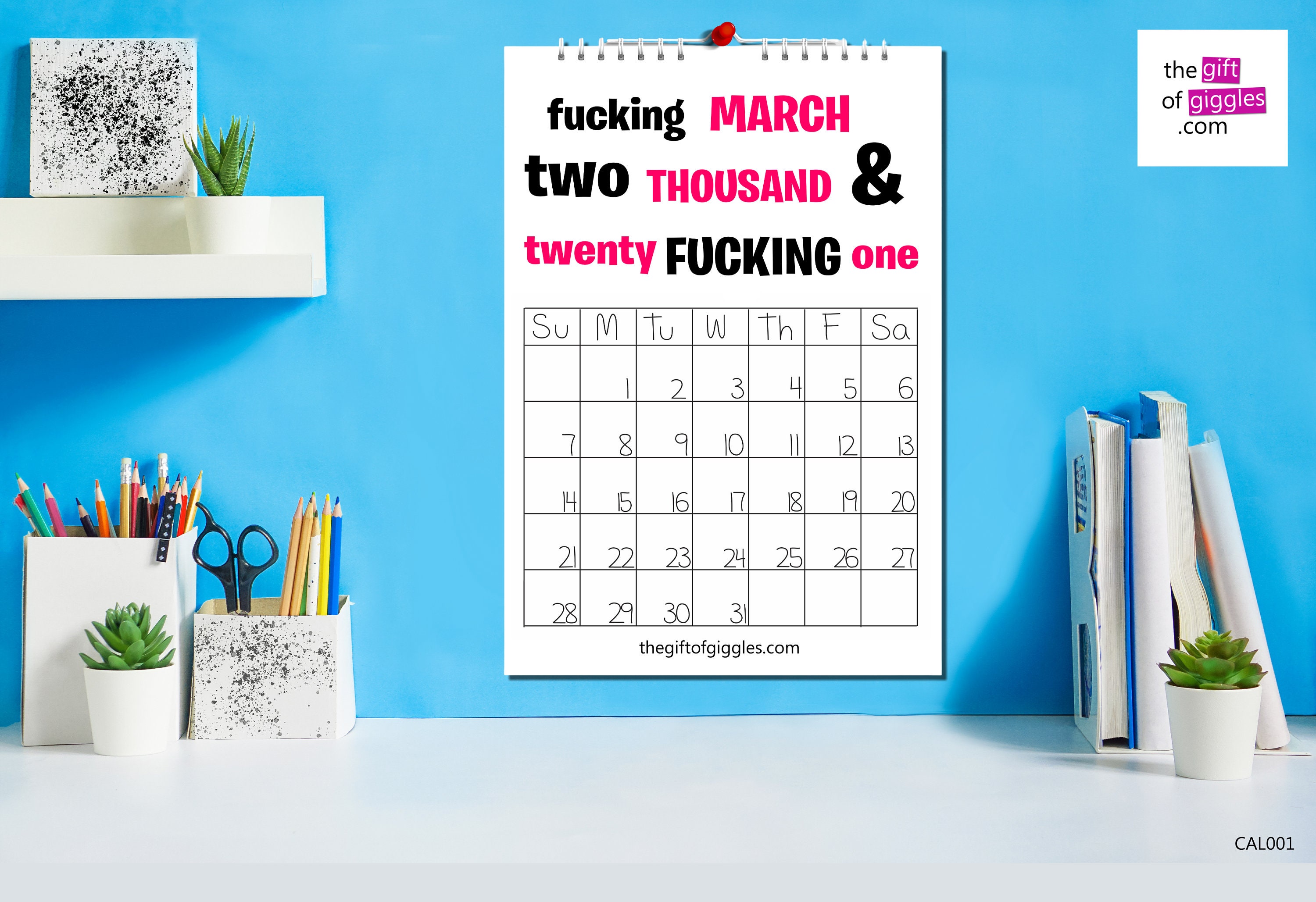 Hand made 2021 funny rude swearing calendar for swearers gift Etsy