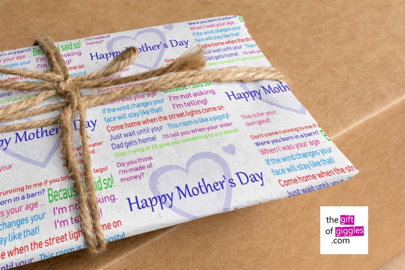 All The things She Said Inappropriately Funny Mother/'s Day Gift Wrapping Paper