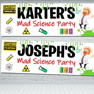 Slime Party Birthday Sign, Mad Scientist Kids Party, Make Your Own