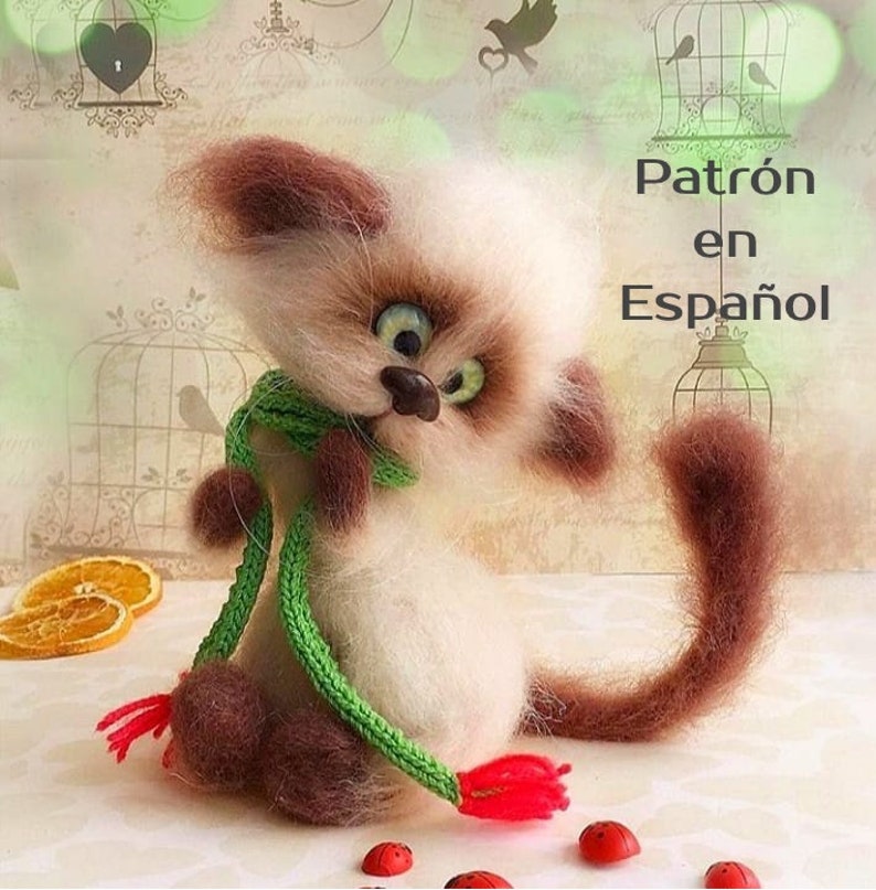Crochet Cat Pattern in Spanish With Photos Soft and Fluffy Etsy