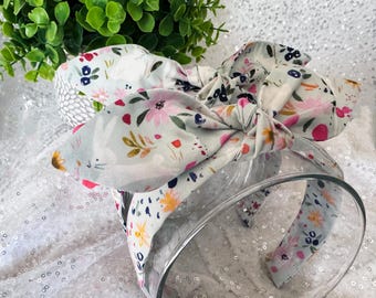 Spring Bunny Headband: Pastel Hand-Knotted Bow