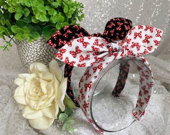 Polka Dot Bow Headband: Hand-Knotted Retro Hair Accessory