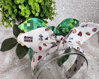 Video Game Bow Headbands: Retro Knotted Hair Accessory