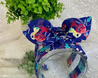 Crazy Hair Doll Headband: Hand-Knotted Retro Bow, Theme Park Style
