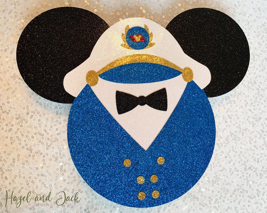 Cruise Captain Mickey Sparkly Wooden Door Decor Magnet for Disney ...