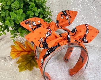 Halloween Cartoon Cat Hand-Knotted Bow Headband