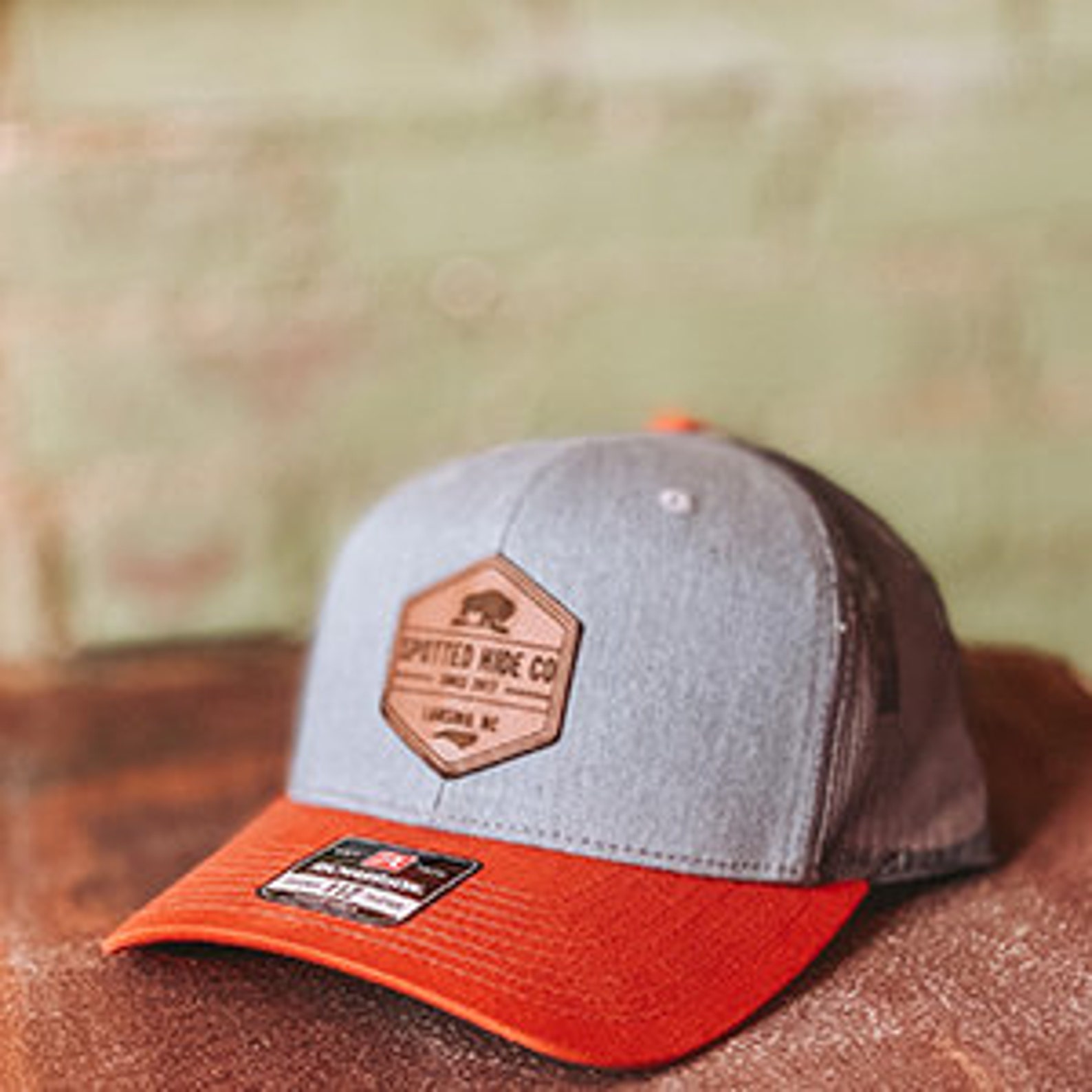 Logo Hats Company Logo Hat Leather Patch Hat Laser Etsy