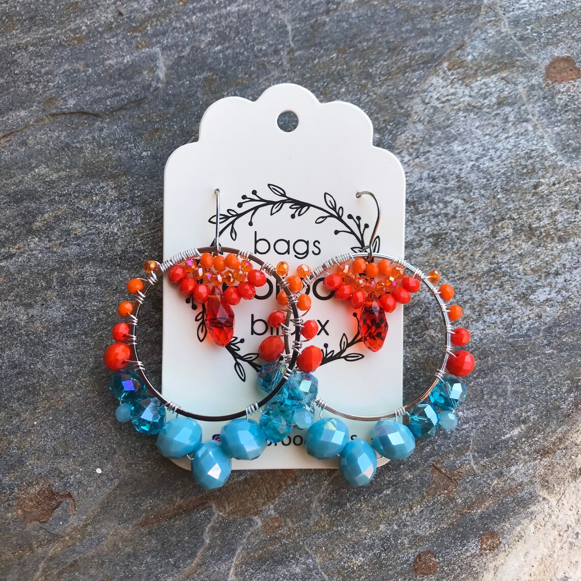 Handmade crystal beads earrings Etsy