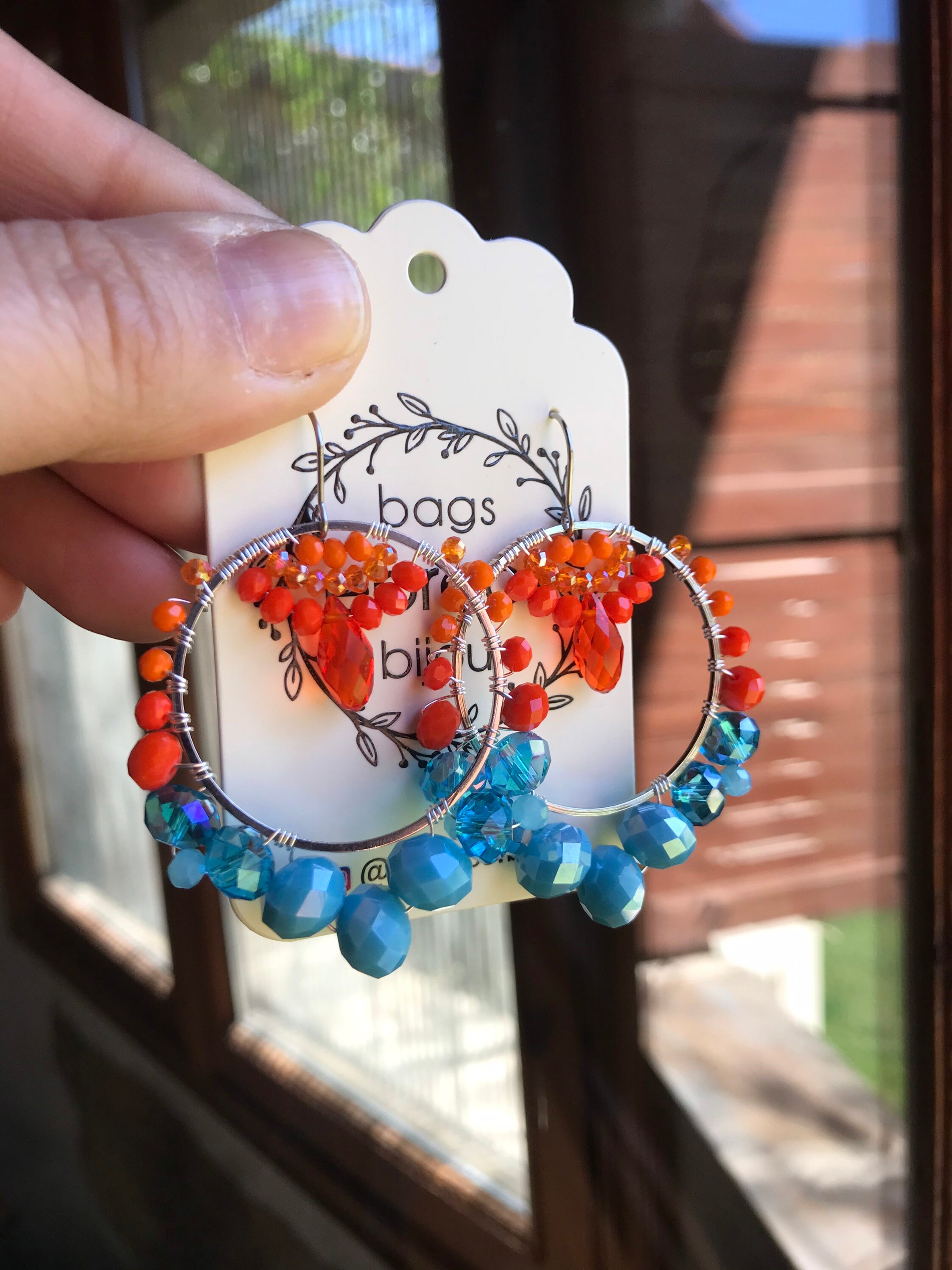 Handmade crystal beads earrings Etsy