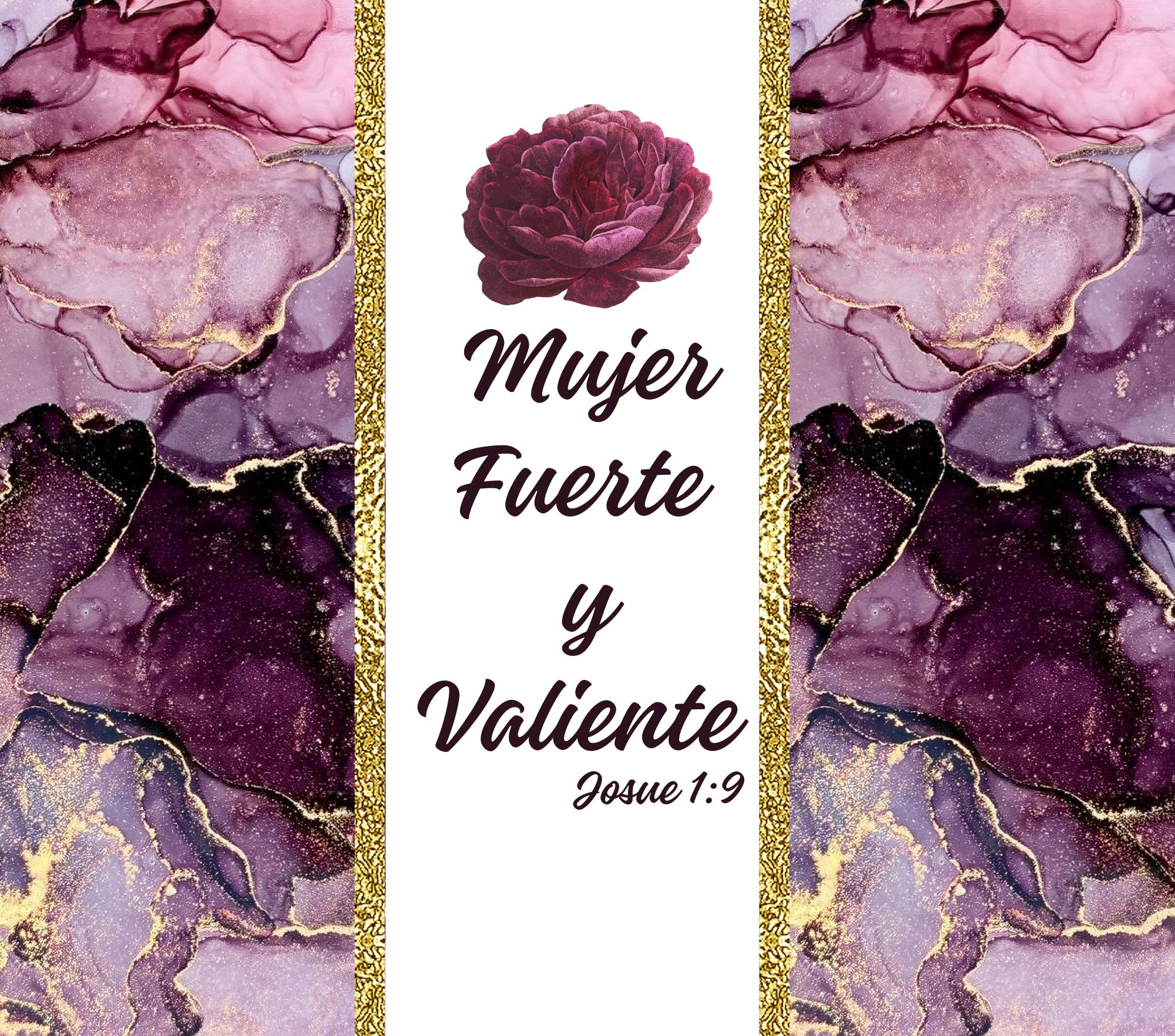 Mujer Fuerte Y Valiente PNG Sublimation 20oz Tumbler, Bible Verse ...