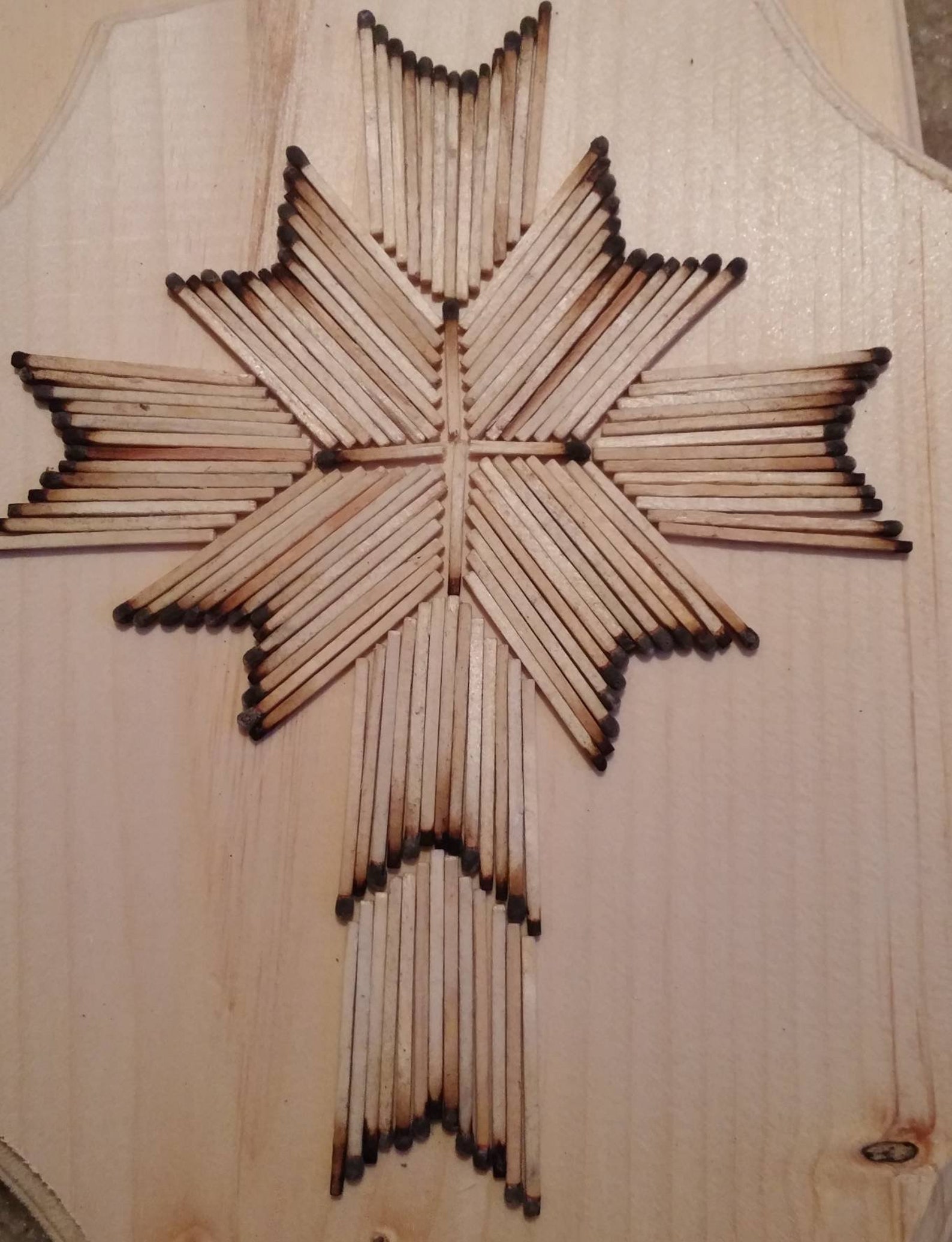 Match cross burned match cross cross wall hanging religious Etsy