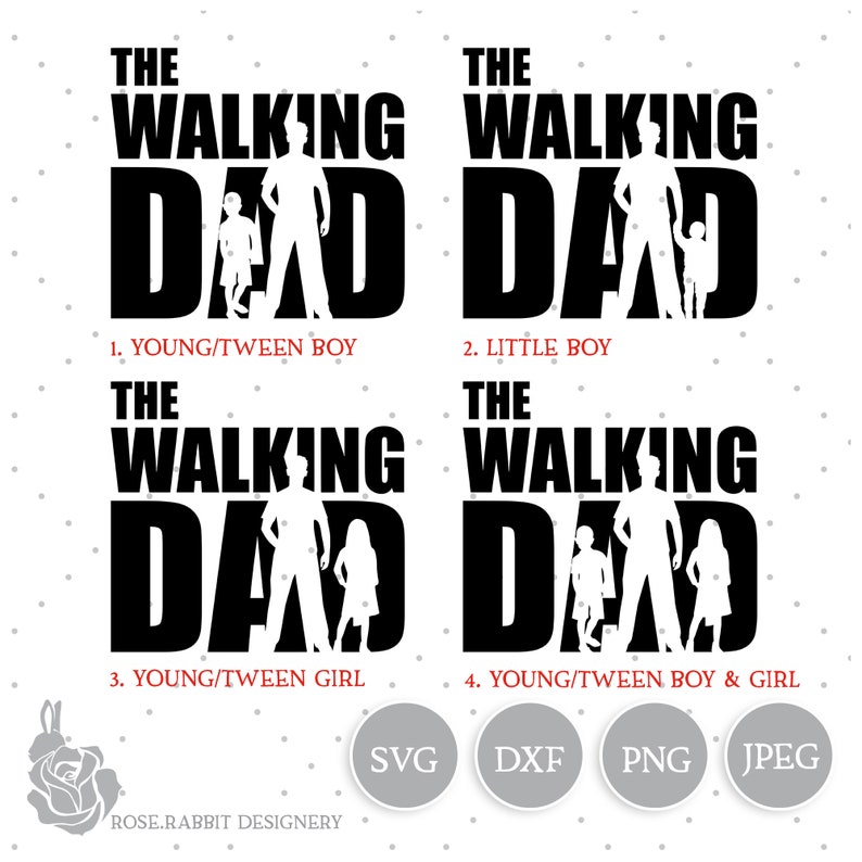 The Walking Dad SVG Bundle Cut File for Cricut or ...
