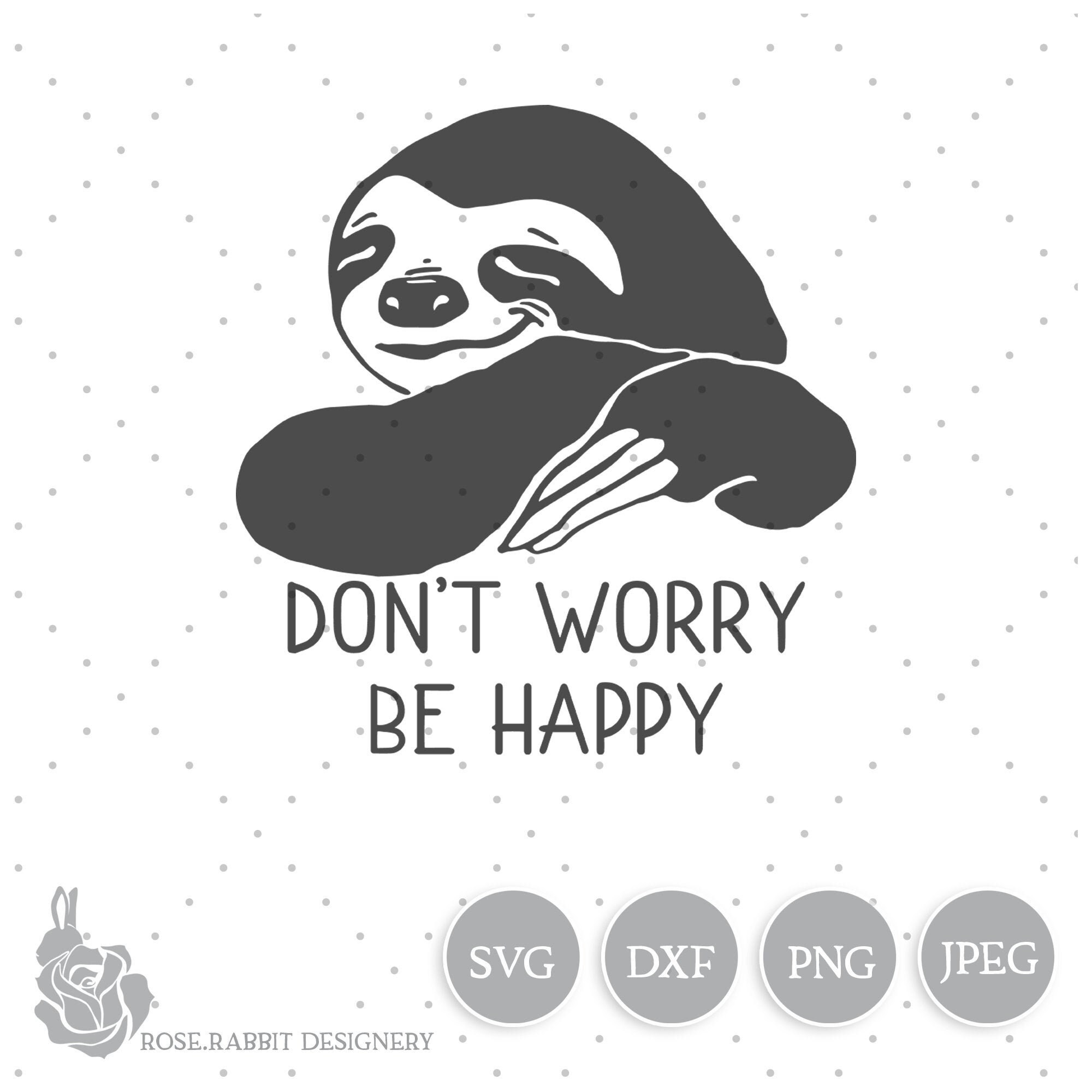 Download Sloth Svg Sloth Cut File For Cricut Sloth Clipart Sloth Etsy