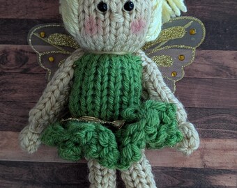 Fairy-pop: op Tinkerbell geïnspireerd, pop met geel haar, elf, pop, poppetje