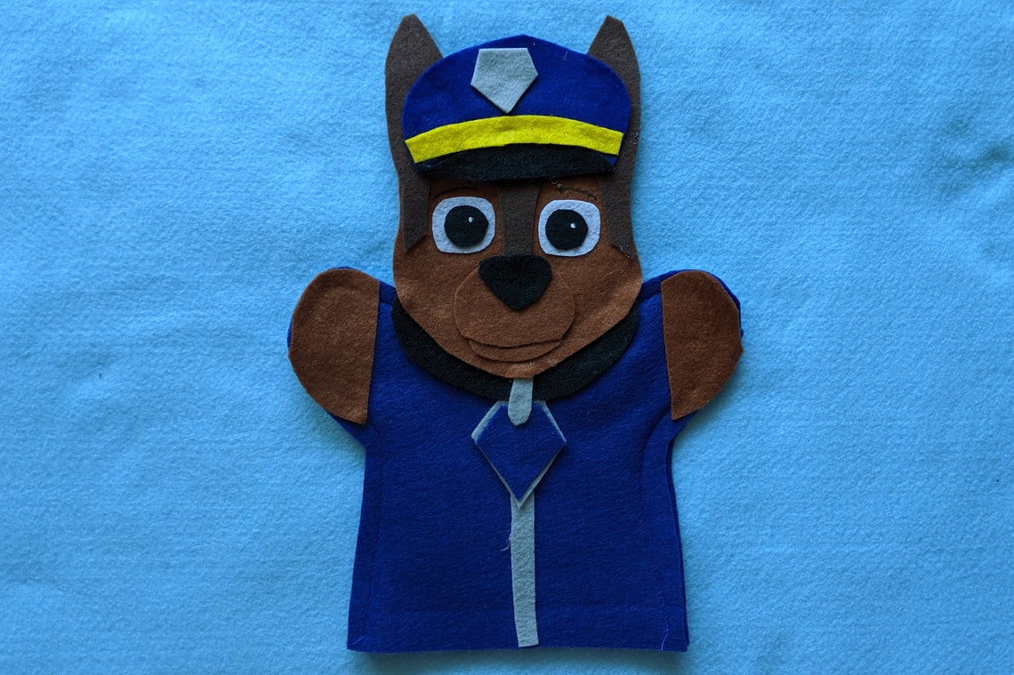 Paw Patrol Felt Set of 7 Hand Puppets Kids Puppets Chase Etsy Canada