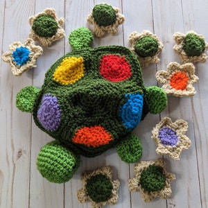 Turtle Memory Game , Turtle, Matching Game, Turtle toy, crochet turtle, Memory Game, Colour Matching