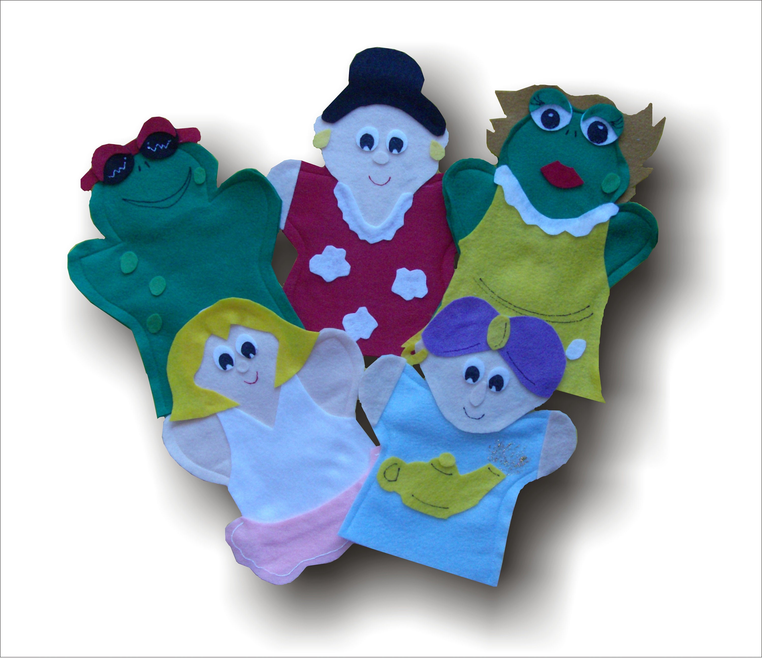 AIM Language Learning Puppets: Louis La Grenouille, Girl Frog, Genie ...