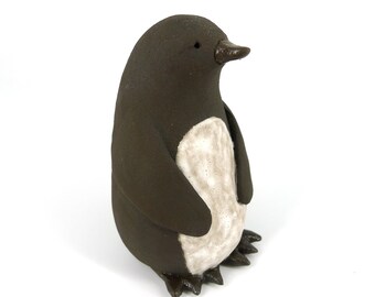 Penguin (2nd) - Ceramic penguin sculpture, Animal figurine