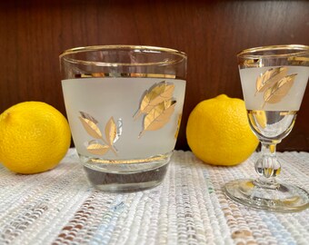Two Retro Drink Glasses