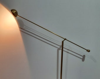 Vintage Luxury Sölken Brass Adjustable Floor Lamp, 1970s, Germany