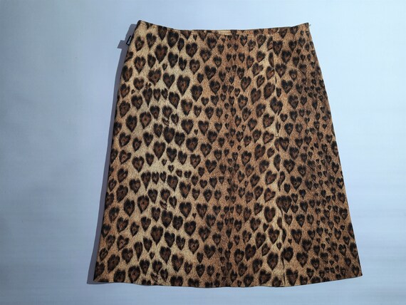 Vintage Moschino Skirt Leopard Print