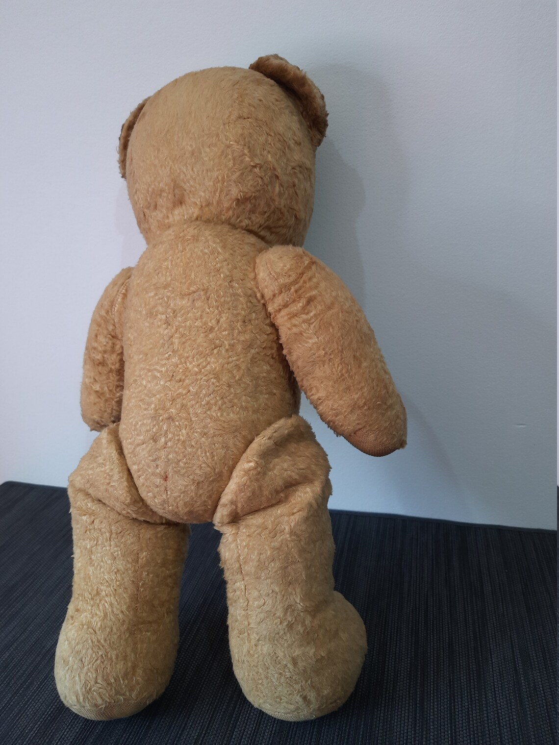 Vintage Large Old Straw Filled Teddy Bear Antique Rare | Etsy