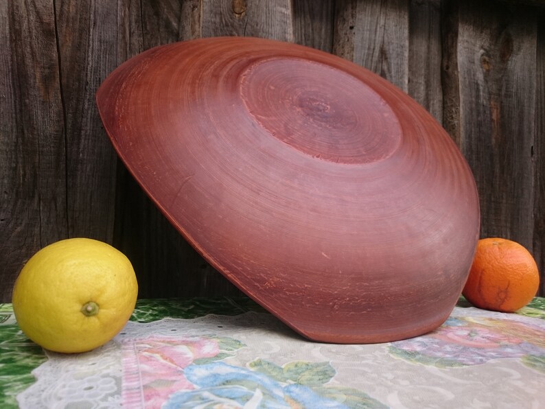 Ceramic plate Large Brown Clay tray decor Pottery tray clay cookware Handmade plate Pottery gift Tableware Table setting Eco Designer plate